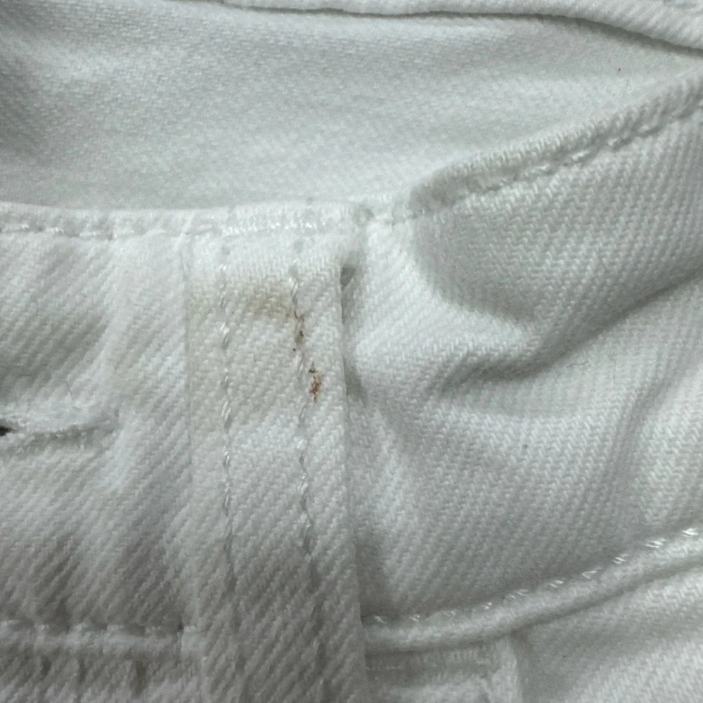 Banana Republic Distressed Jeans Womens 24/00 Petite Skinny Fit Zip Front White - Picture 4 of 8